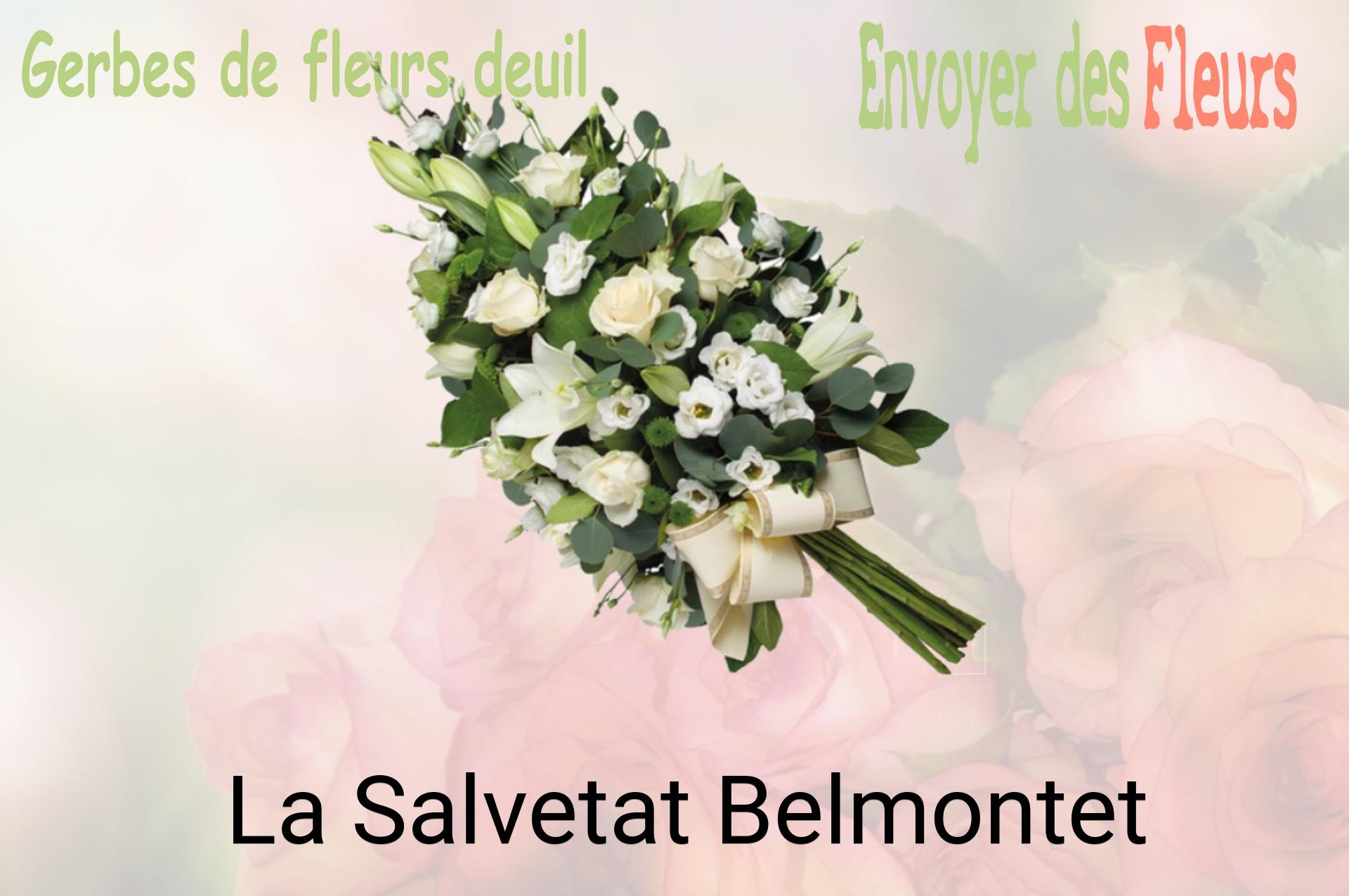 Gerbe de fleurs de deuil livrée à La Salvetat-Belmontet